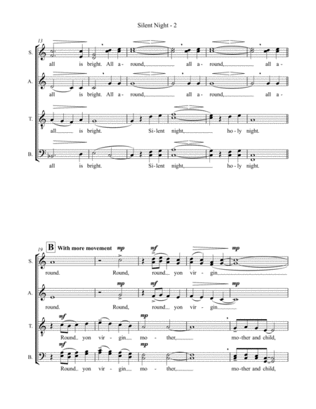 Silent Night - Reimagined. (SATB-div) image number null