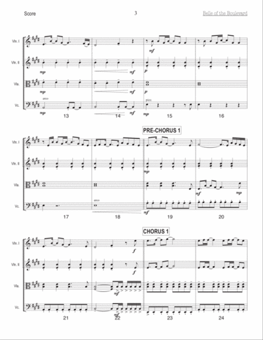 Belle Of The Boulevard Belle Of The Boulevard String Quartet scores gallery preview page 3