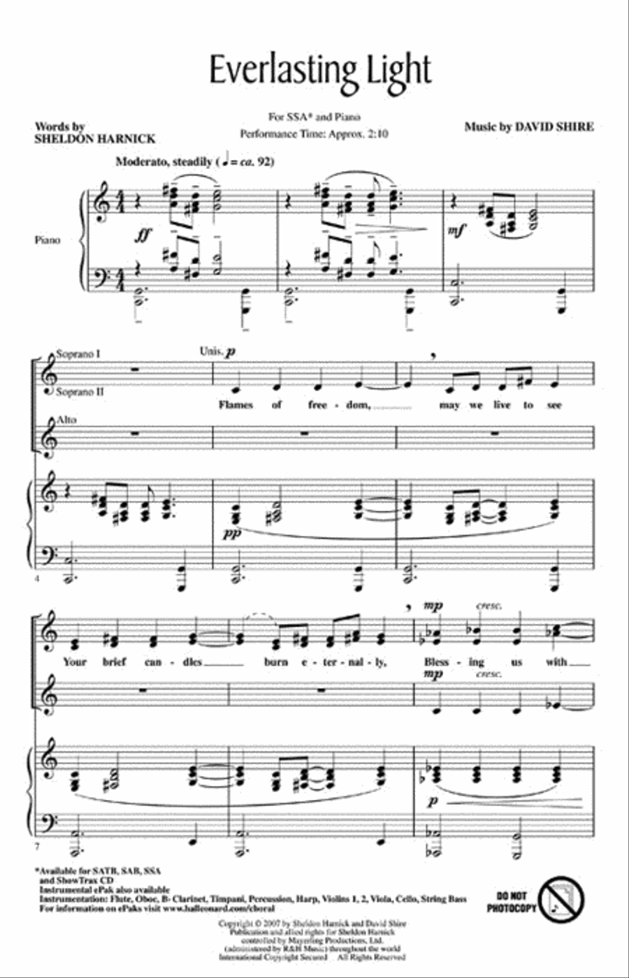 Everlasting Light Everlasting Light SSA scores gallery preview page 2