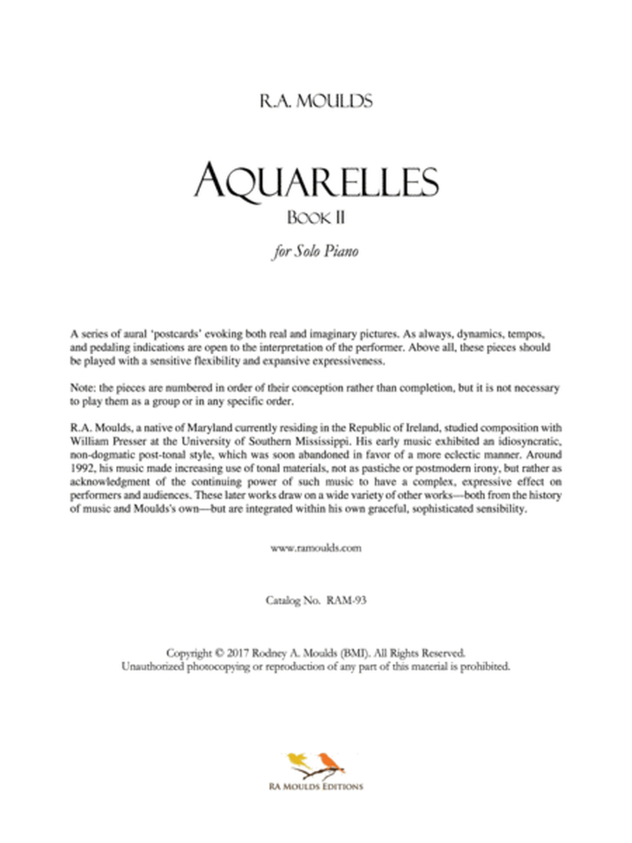 Aquarelles, Book 2 (Op. 93, 2017) image number null