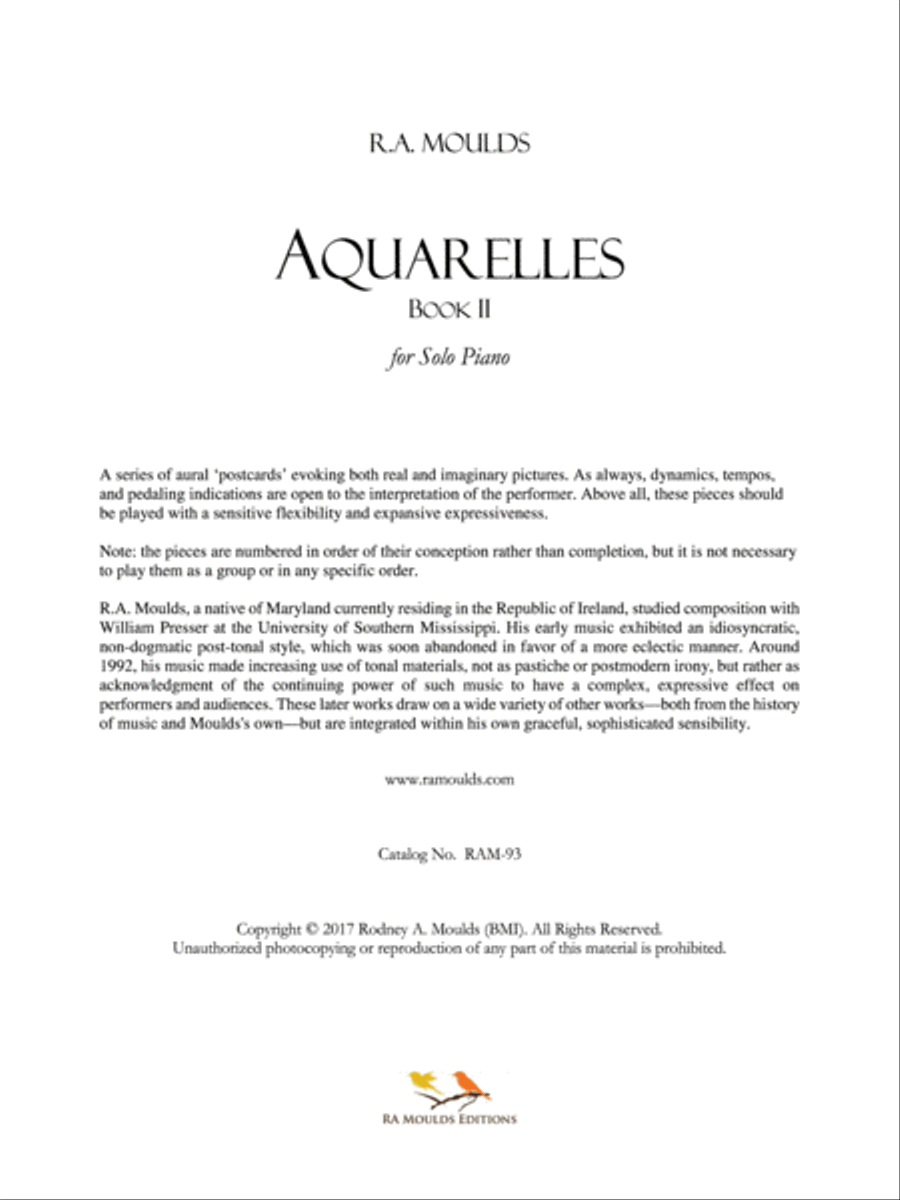 Aquarelles, Book 2 (Op. 93, 2017) Piano Solo scores gallery preview page 6