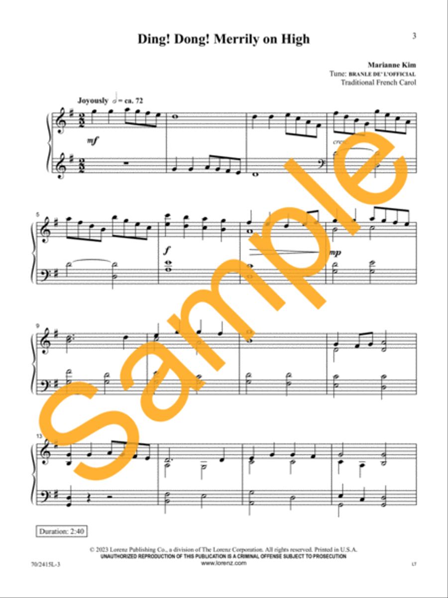 Come, Let Us Adore Him Piano Solo scores gallery preview page 4
