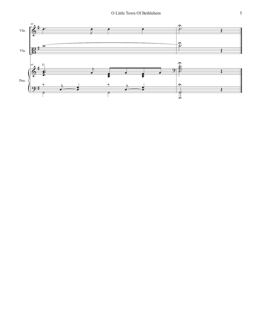 O Little Town Of Bethlehem (Duet for Violin and Viola) String Duet scores gallery preview page 5