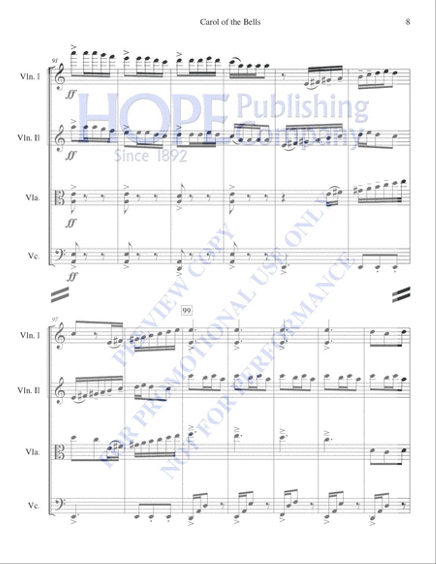 A String Quartet Christmas String Quartet scores gallery preview page 9