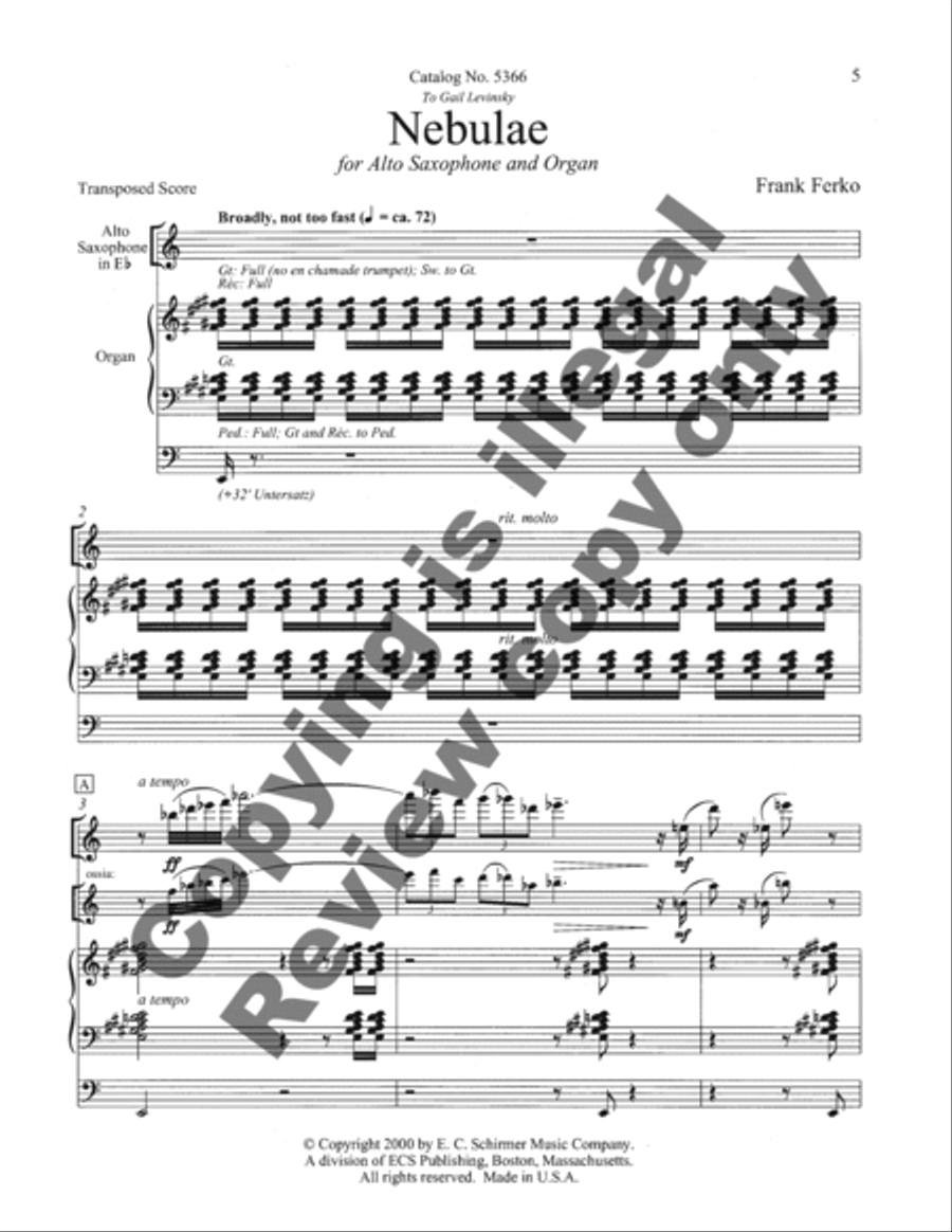 Nebulae Alto Saxophone scores gallery preview page 8