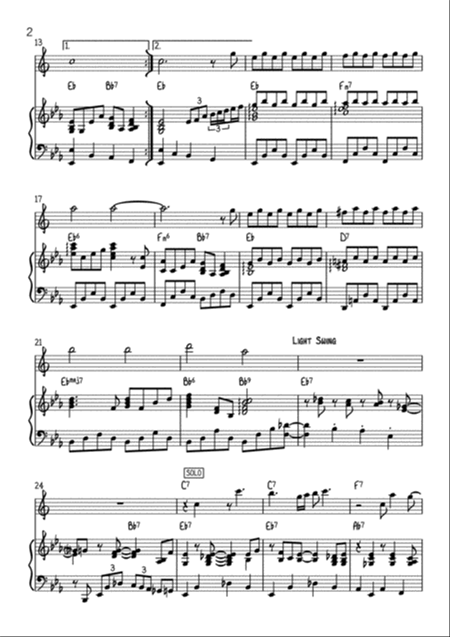 Over The Rainbow (from The Wizard Of Oz) Alto Saxophone scores gallery preview page 2
