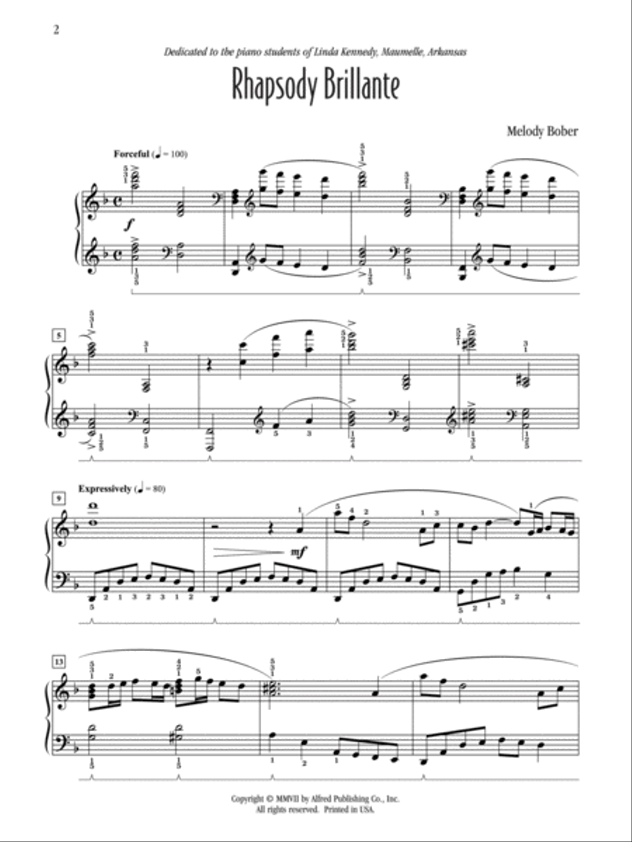 Rhapsody Brillante Piano Solo scores gallery preview page 2