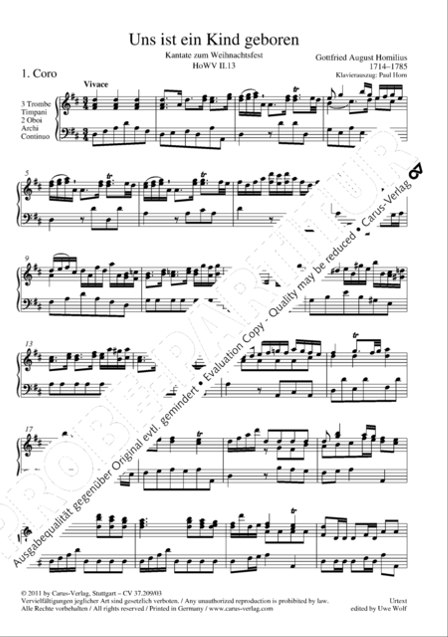 For us a child is born (Uns ist ein Kind geboren) STB scores gallery preview page 4