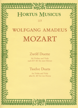 Book cover for Zwölf Duette für Violine und Viola, KV 487