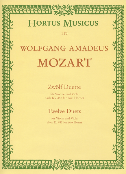Zwölf Duette für Violine und Viola, KV 487