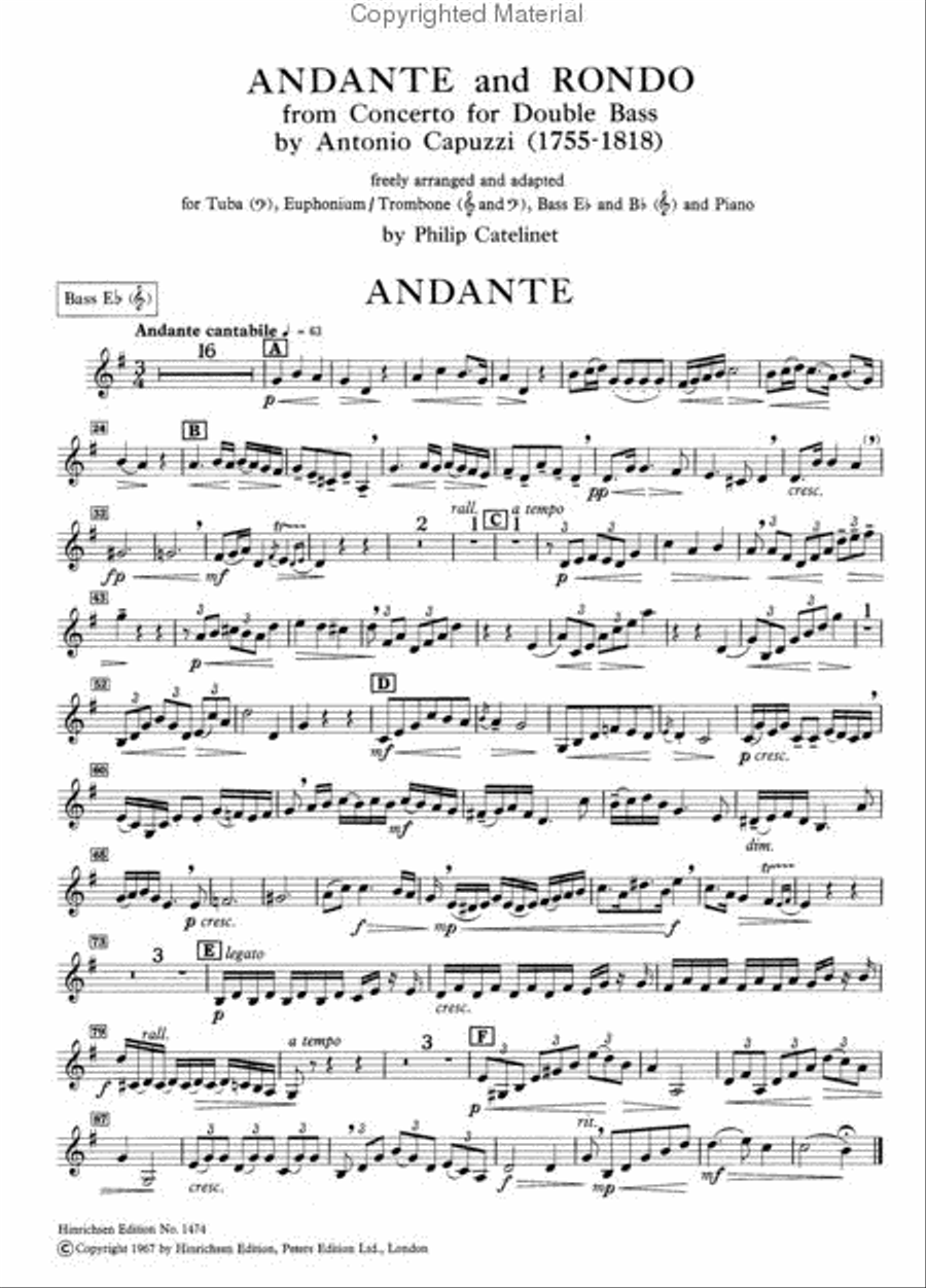 Andante And Rondo - From Concerto For Double Bass