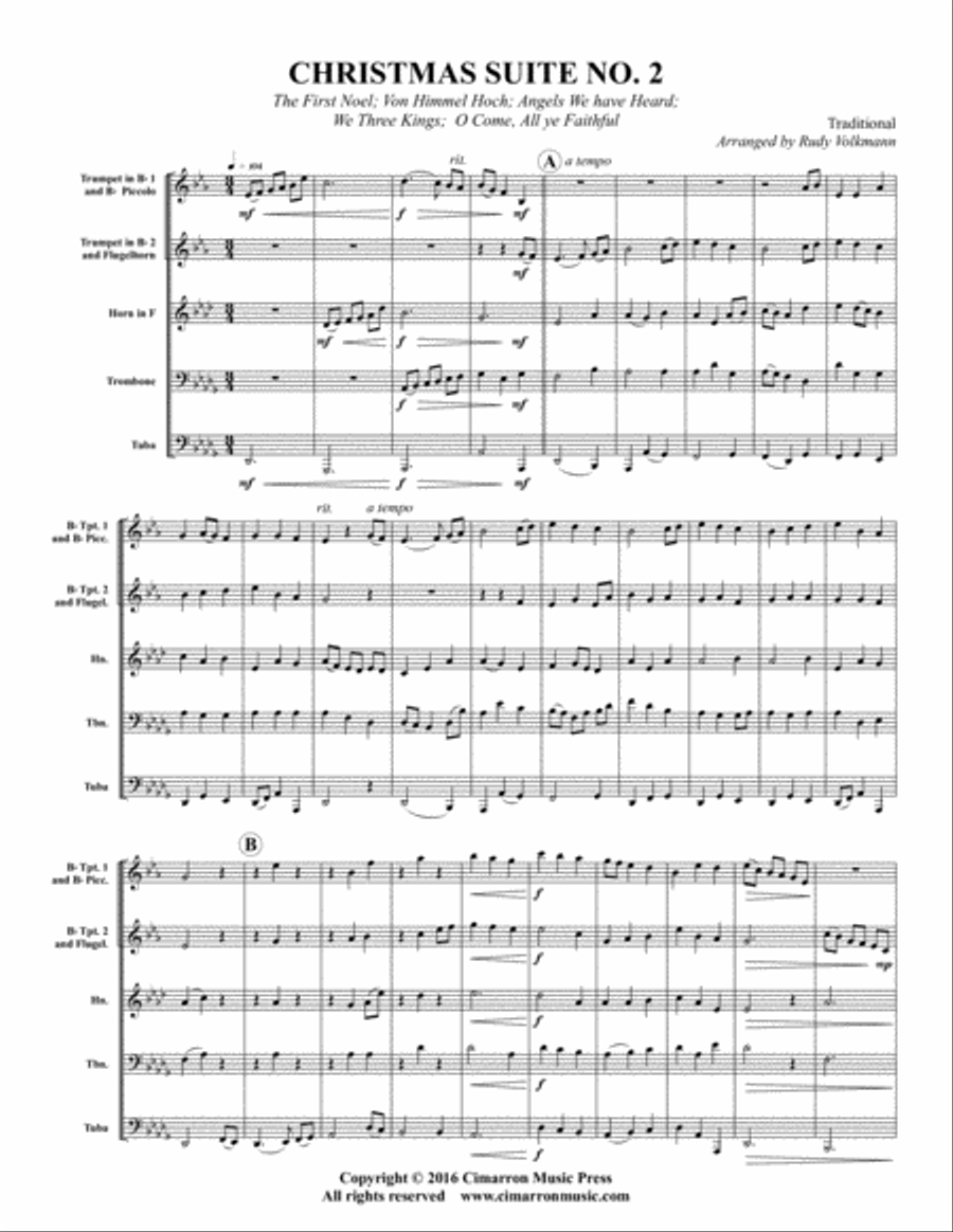Christmas Suite No. 2 Christmas Suite No. 2 Brass Quintet scores gallery preview page 2