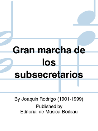 Book cover for Gran marcha de los subsecretarios