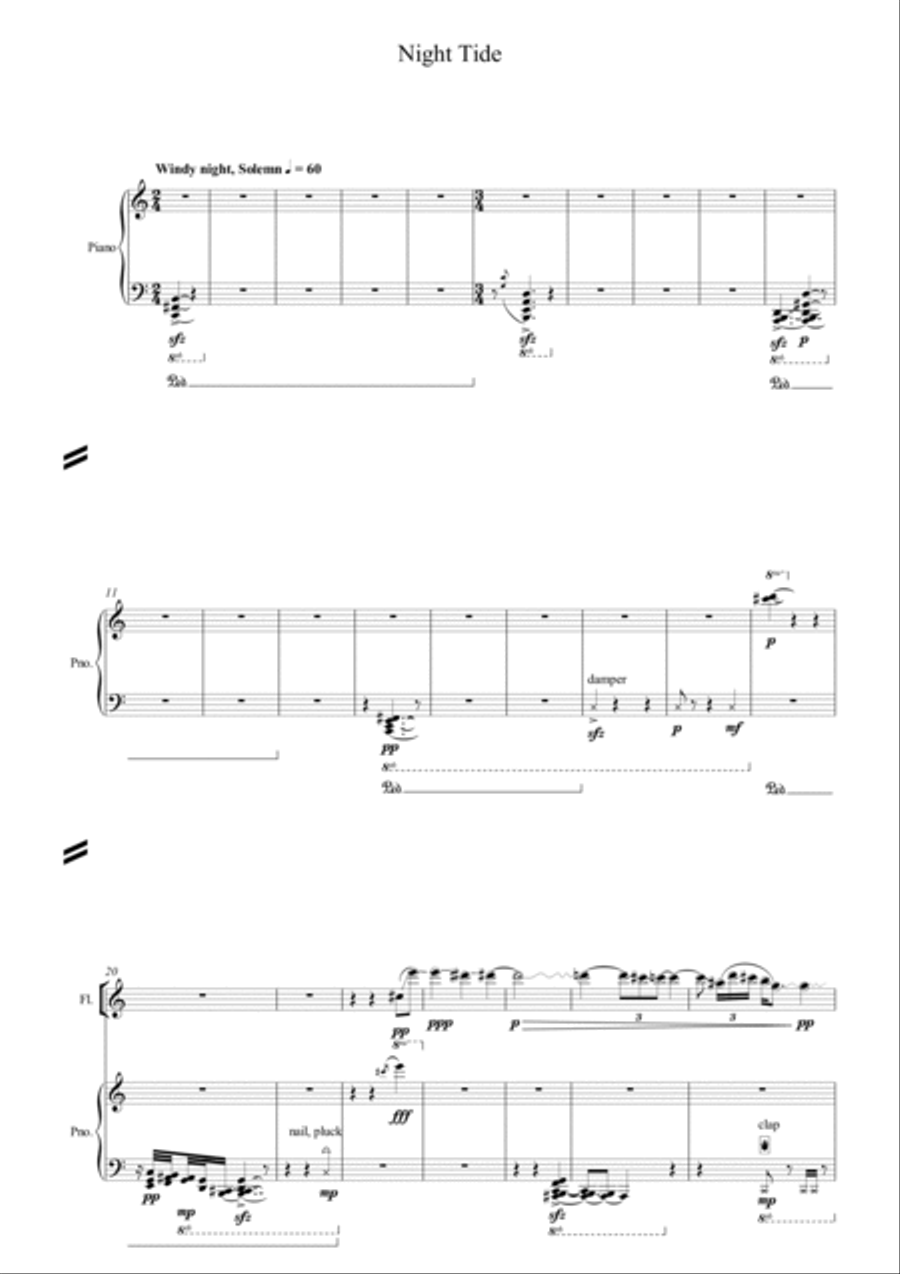 Night Tide Small Ensemble scores gallery preview page 3