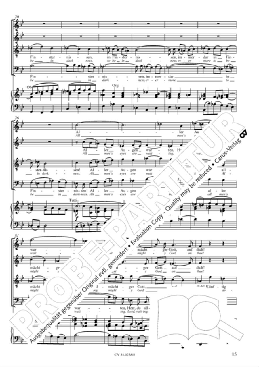 Thou very God and David's Son (3rd version) (Du wahrer Gott und Davids Sohn) 4-Part scores gallery preview page 16
