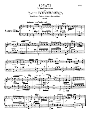 Book cover for Beethoven: Sonatas (Urtext) - Sonata No. 12, Op. 26 in A-flat Major