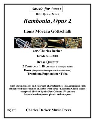 Bamboula, Opus 2 for Brass Quintet