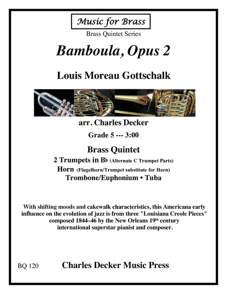 Bamboula, Opus 2 for Brass Quintet image number null