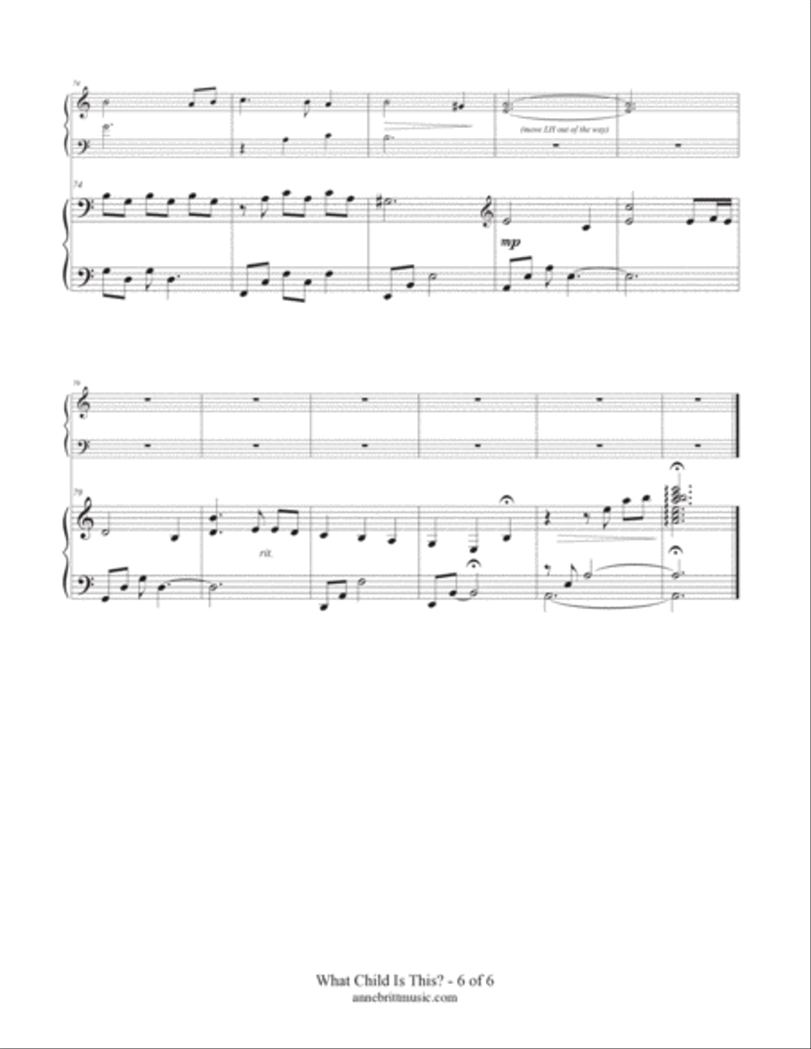 What Child Is This? (late elementary student/teacher piano duet) Piano Method scores gallery preview page 6