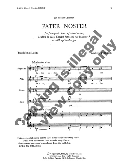 Pater Noster (Score)