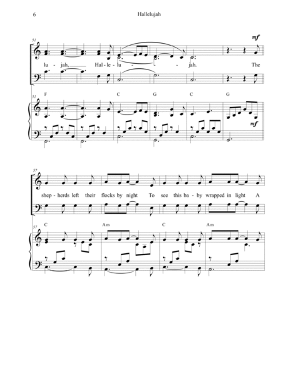 Hallelujah 3-Part scores gallery preview page 6