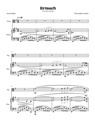 Dirtmouth (ARRANGED FOR PIANO AND VIOLA)