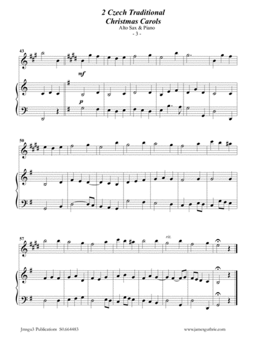 2 Traditional Czech Christmas Carols for Alto Sax & Piano image number null