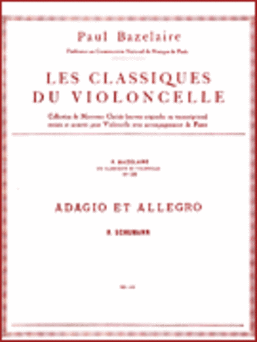 Adagio & Allegro Op. 70 - Classiques No. 50 Piano Accompaniment scores gallery preview page 1