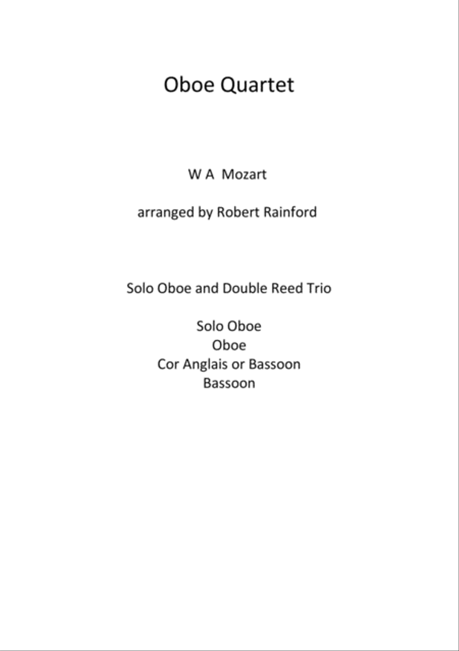 Oboe Quartet Woodwind Trio scores gallery preview page 1
