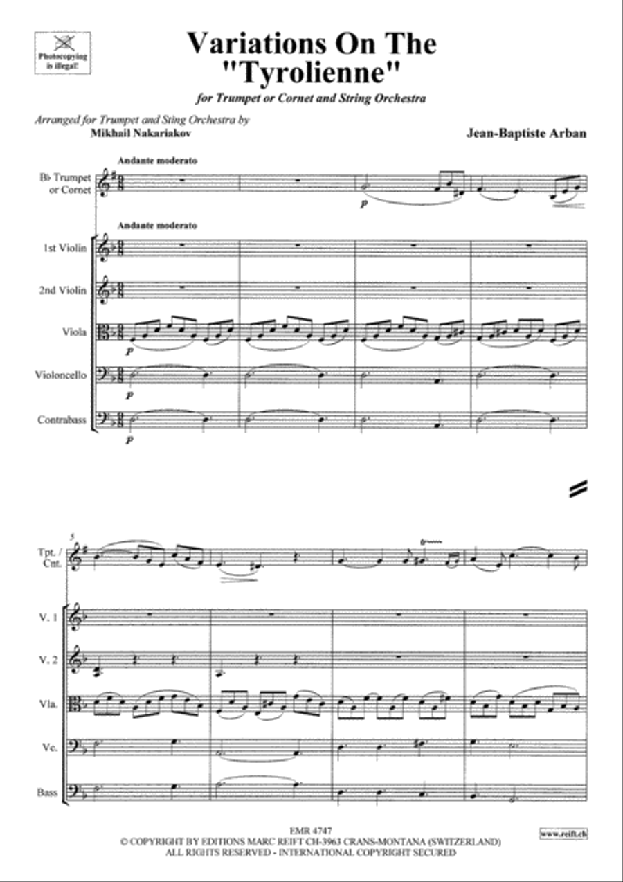 Variations On The Tyrolienne String Orchestra scores gallery preview page 3