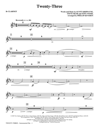 Twenty-Three (arr. Phillip Keveren) - Bb Clarinet