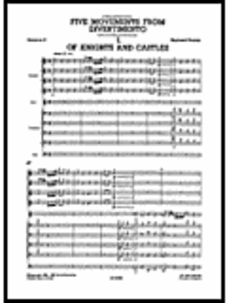 Raymond Premru: Five Movements From Divertimento For Brass (Just Brass No.42) Chamber Orchestra scores gallery preview page 1