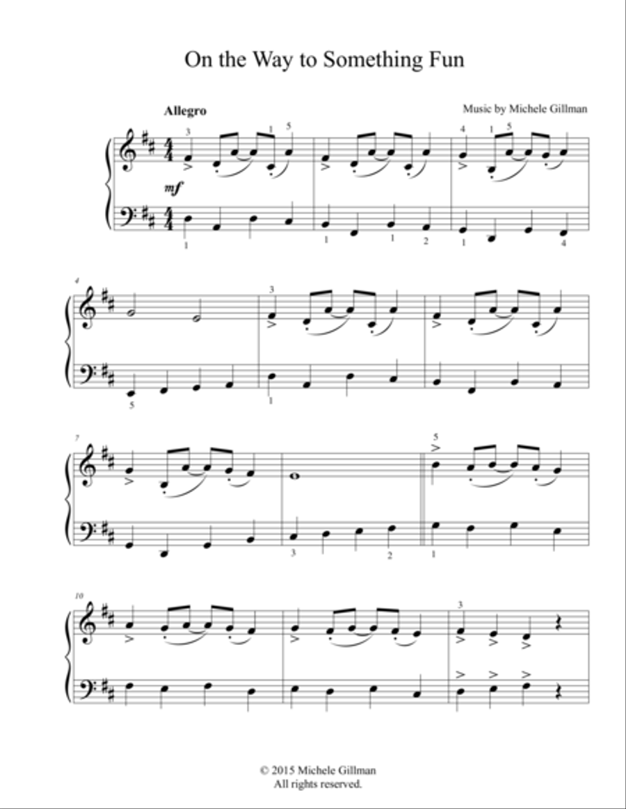 On the Way to Something Fun Piano Solo scores gallery preview page 1