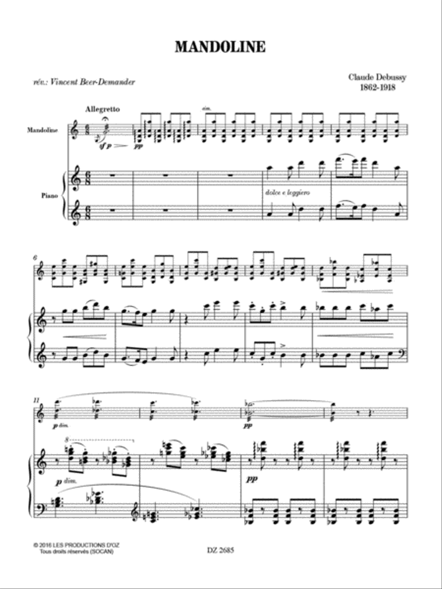 Mandoline Piano Accompaniment scores gallery preview page 2