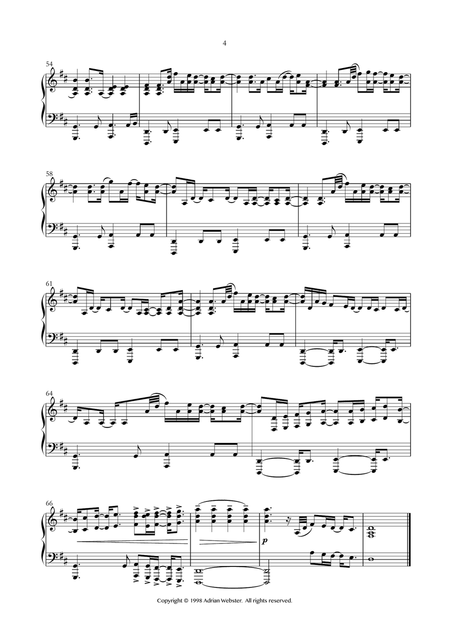 Wedding Piano Songs - CrusaderBeach - Beautiful Piano Wedding Music Piano Solo scores gallery preview page 5