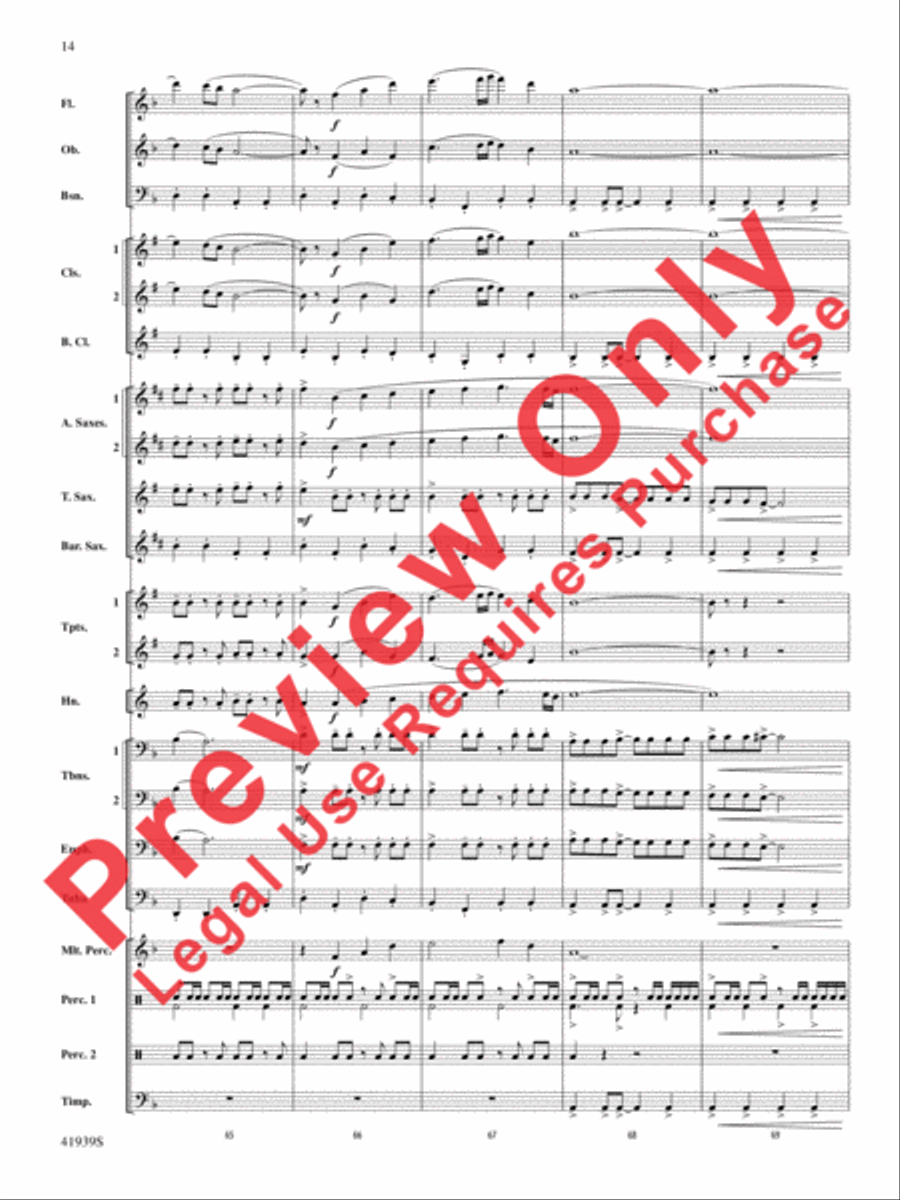 Storm Warning! Concert Band scores gallery preview page 15