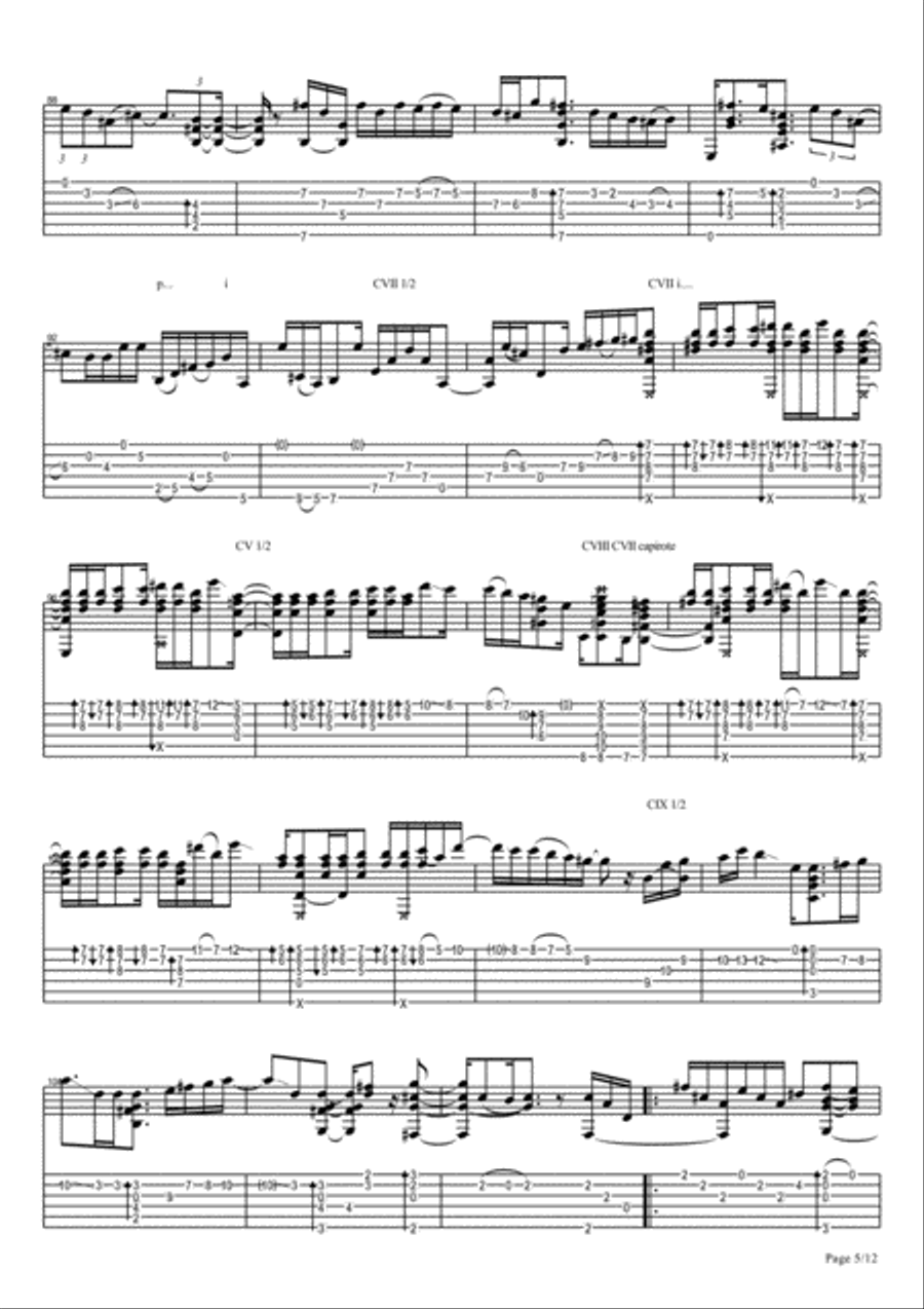 Vicente Amigo - Ciudad de las Ideas - 3 - Ojos De La Alhambra Electric Guitar scores gallery preview page 5