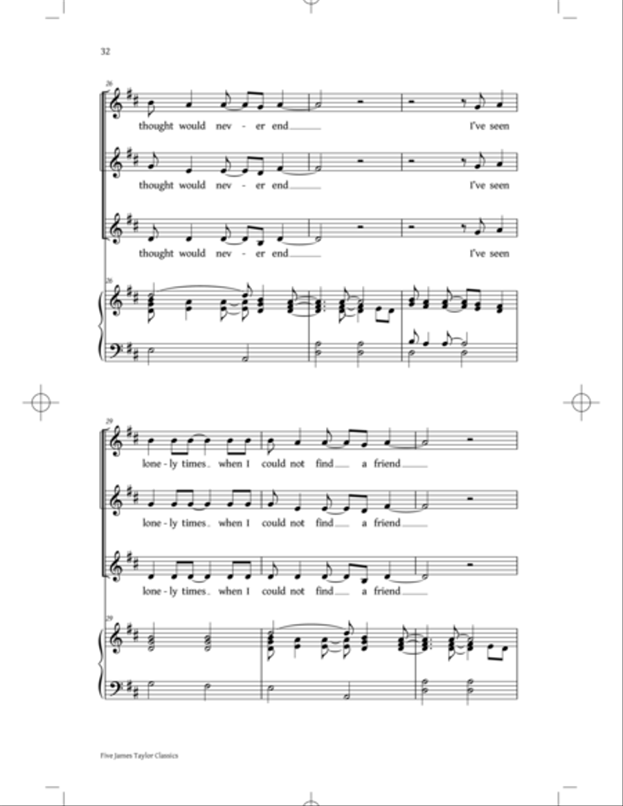 You've Got A Friend: Five James Taylor Classics SSA scores gallery preview page 30