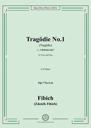 Fibich-Tragödie No.1,in D Major