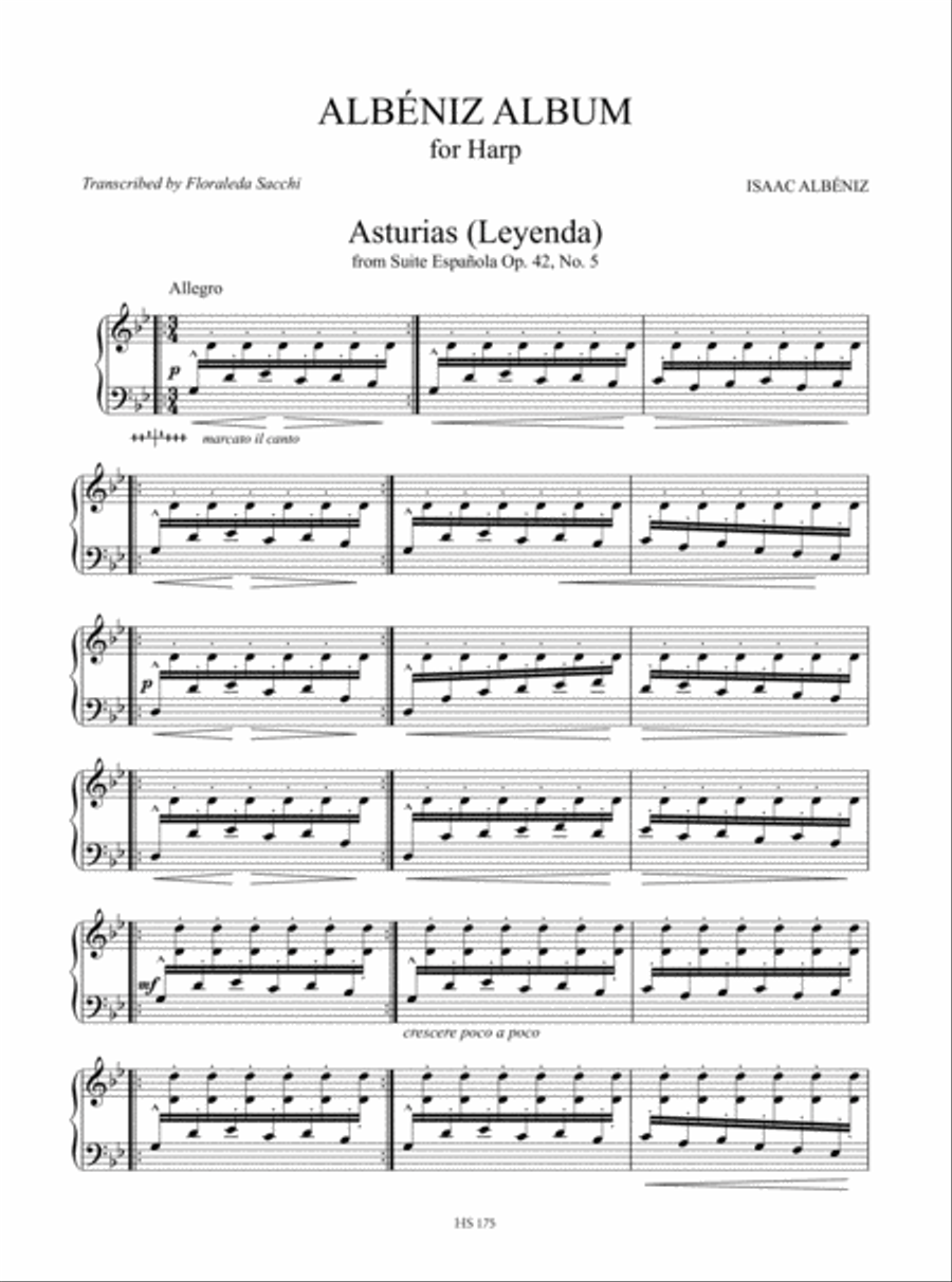 Albéniz Album for Harp Harp scores gallery preview page 2
