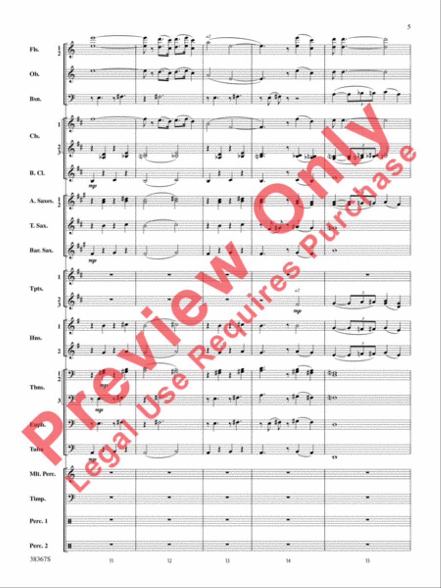 Highlights from Porgy and Bess Concert Band scores gallery preview page 6