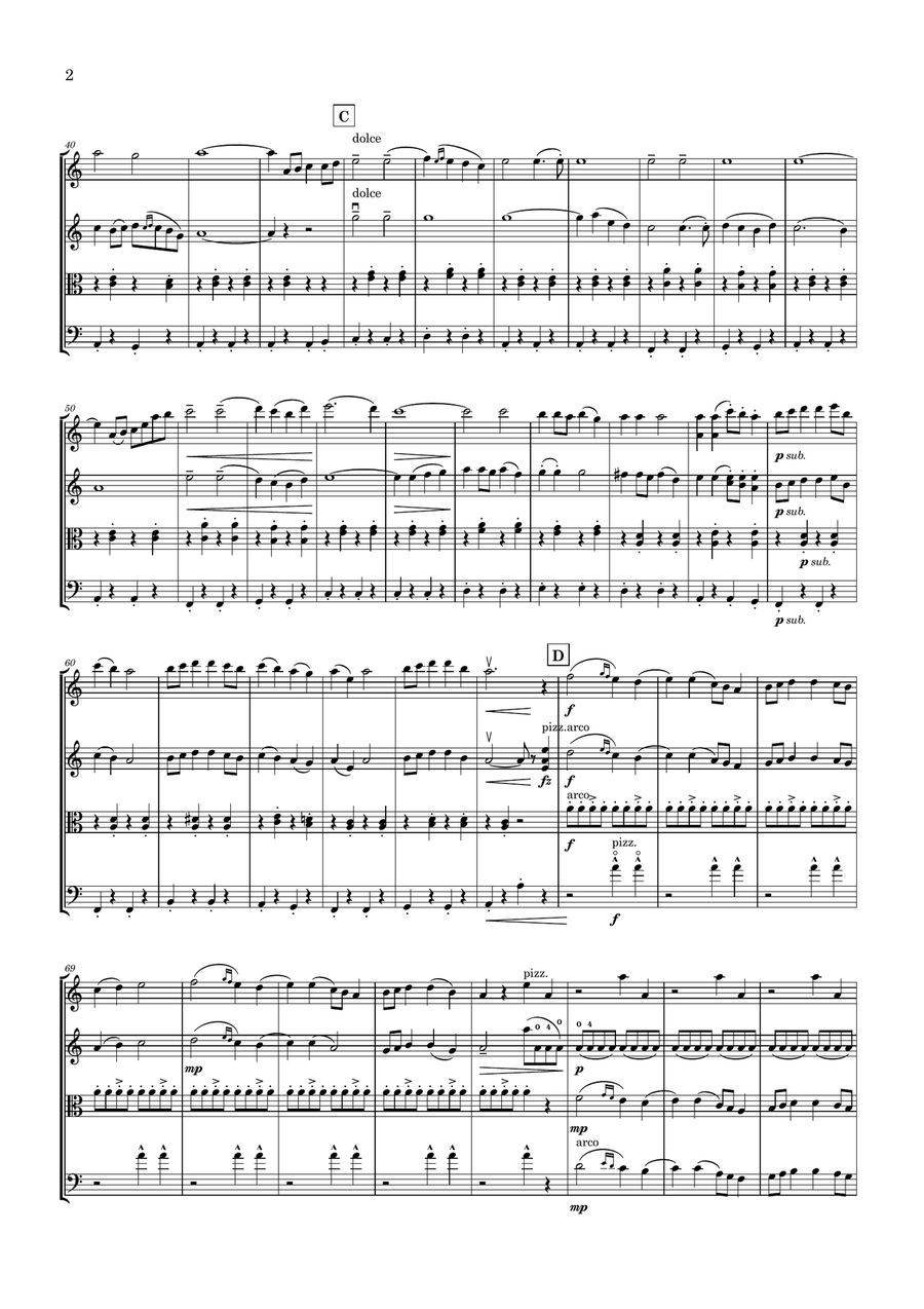 Jūdz tautietis String Quartet scores gallery preview page 2