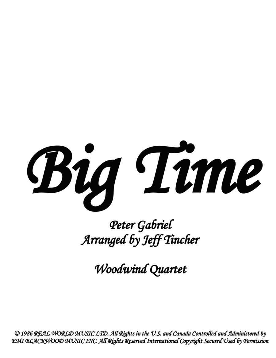 Big Time Woodwind Quartet scores gallery preview page 1
