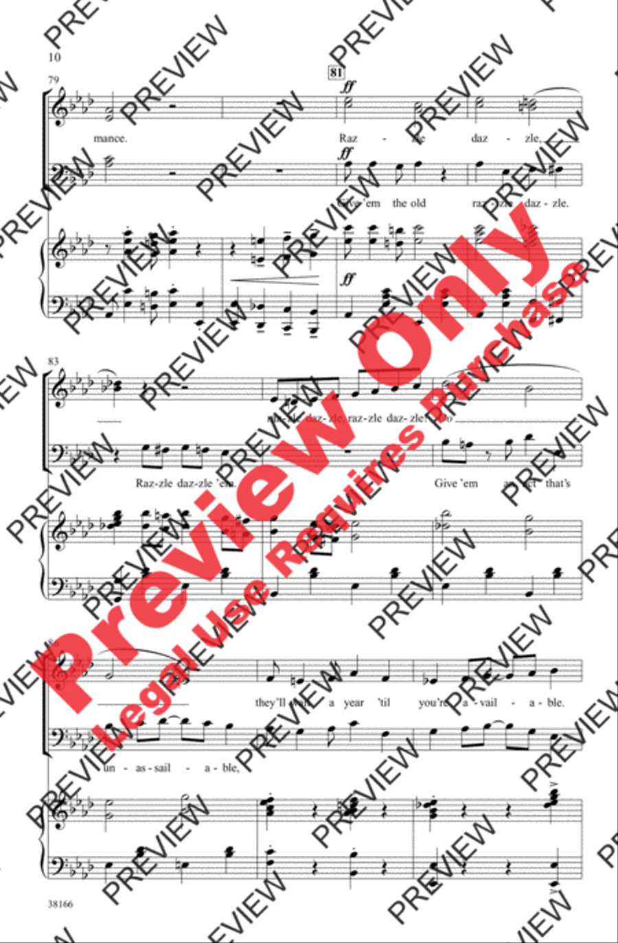 Razzle Dazzle 4-Part scores gallery preview page 10