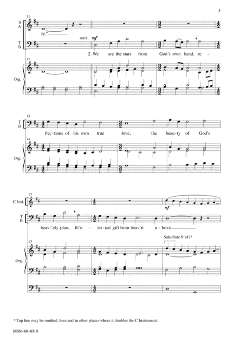 Look Up and Count the Stars 4-Part scores gallery preview page 3