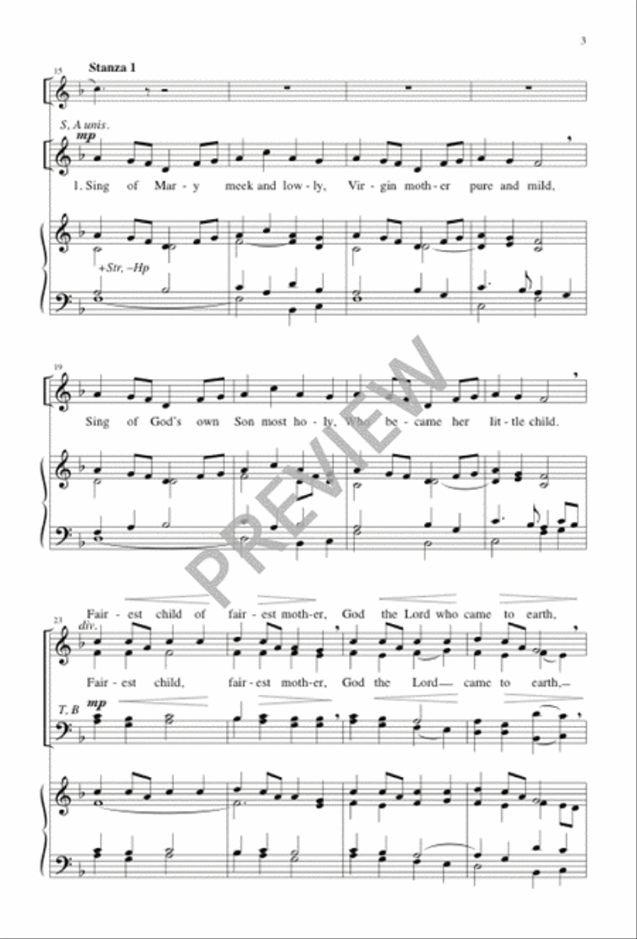 Sing of Mary Sing of Mary 4-Part scores gallery preview page 3
