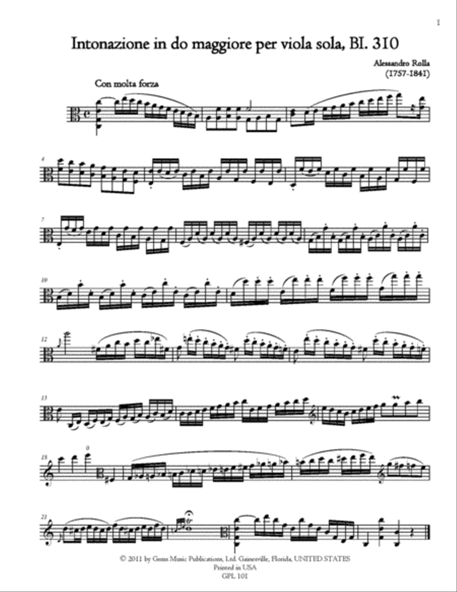 Complete Works for Solo Viola BI. 310-322 Viola Solo scores gallery preview page 2