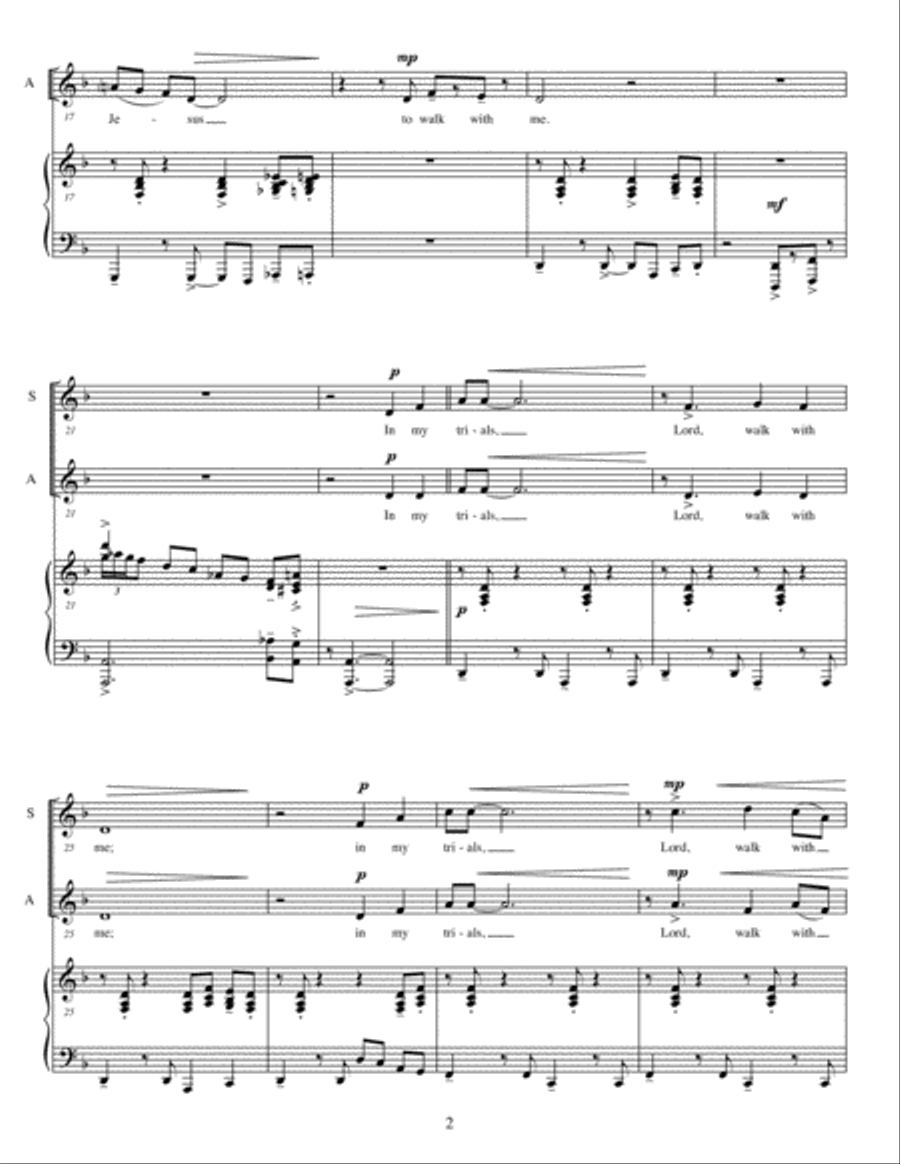 I Want Jesus to Walk With Me (SA) SA scores gallery preview page 3