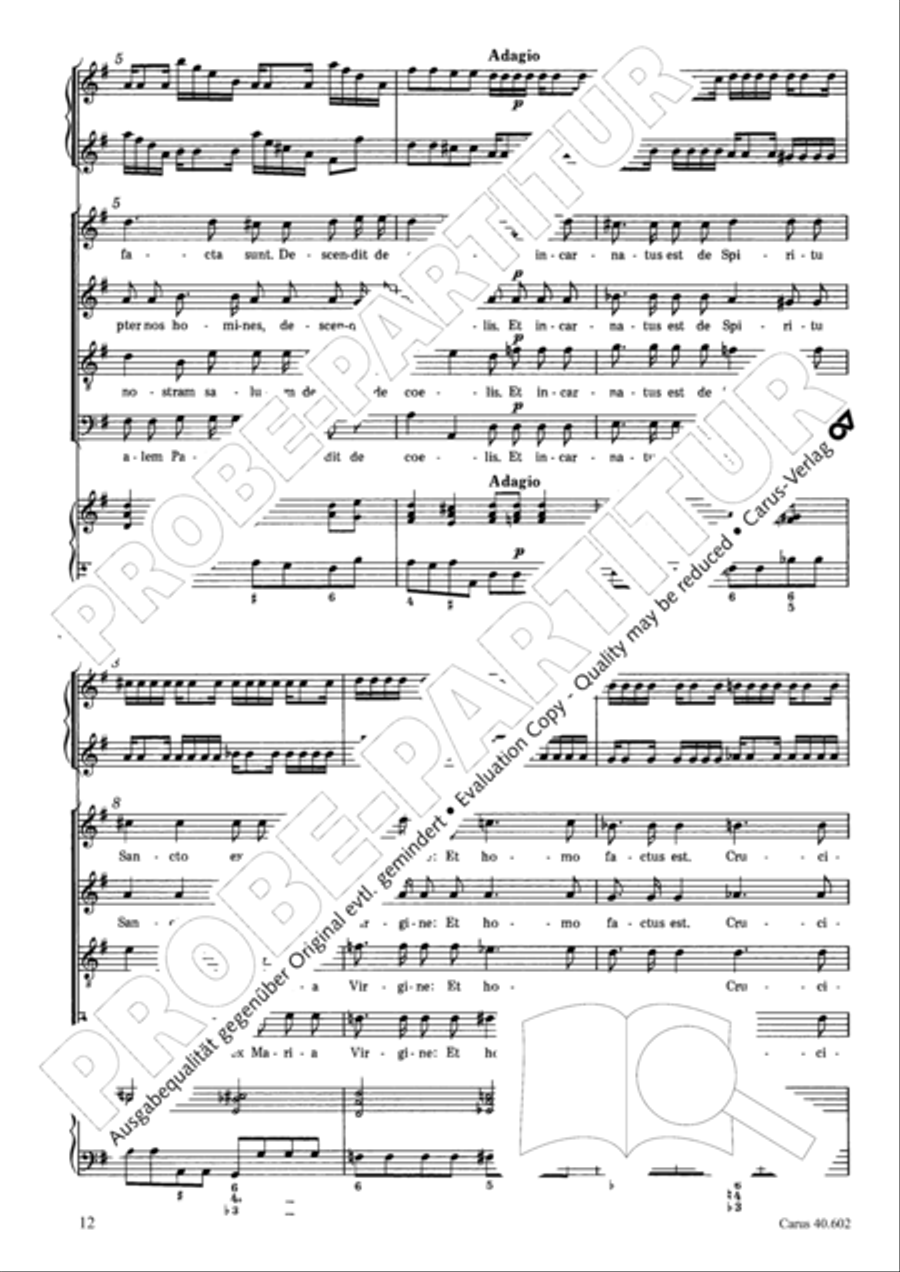 Missa brevis 4-Part scores gallery preview page 13