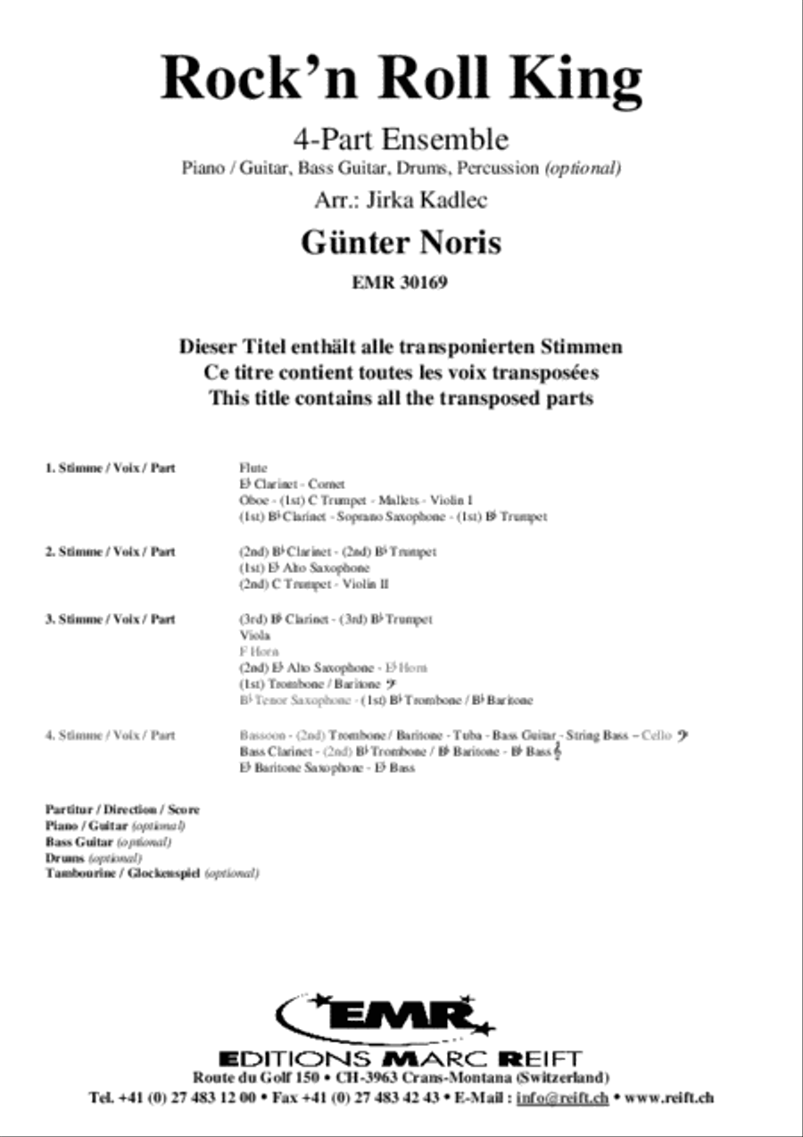 Rock'n Roll King Concert Band scores gallery preview page 2